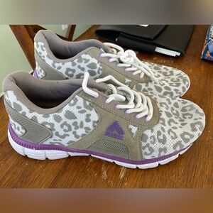 RBX Women's Leopard Print Gray and Purple Sneakers Sz 7